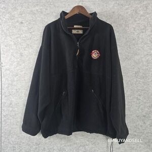 Most Wanted Justin Workboots Fleece Pullover Black Quarter Zip Mens XXL Jacket